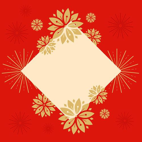 新年红色喜庆烟花中式风格图案设计素材矢量图库源文件ai下载图片