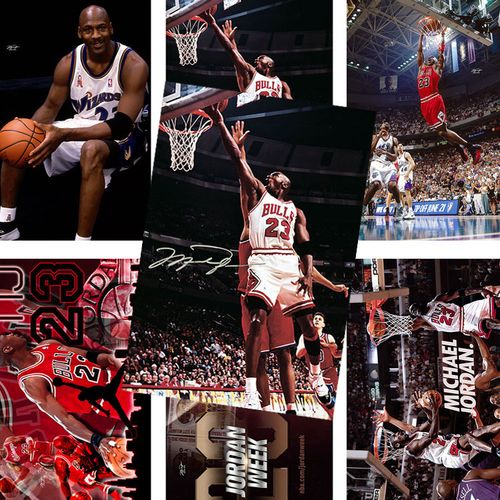 迈克尔乔丹海报nba篮球明星周边宿舍墙贴高清壁纸房间超大墙纸