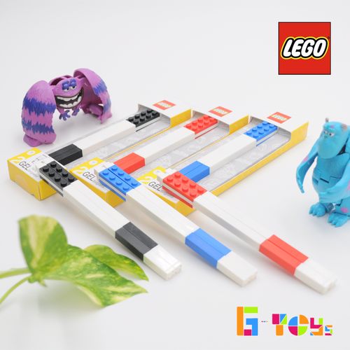 lego乐高进口文具创意网红积木水性圆珠笔(2支装)黑色蓝色红色