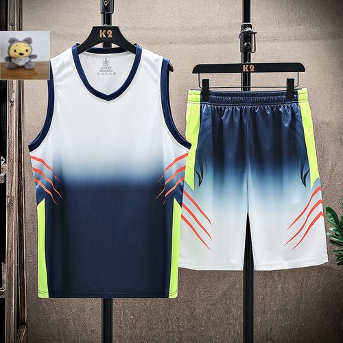 青北2022夏季新款运动套装休闲透气背心短裤青北百货专柜牧职 1036