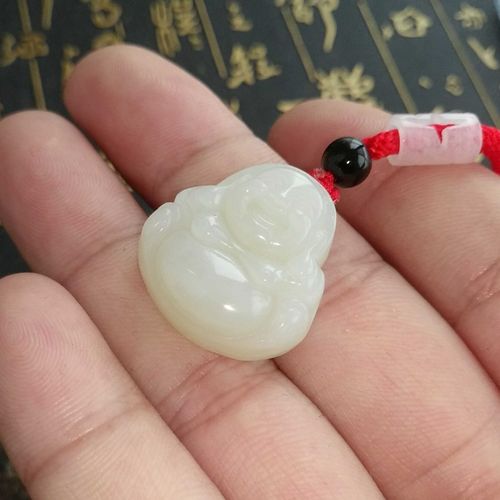 shulifu   如来佛玉吊坠精品新疆和田玉羊脂白玉佛公吊坠挂件弥勒项链