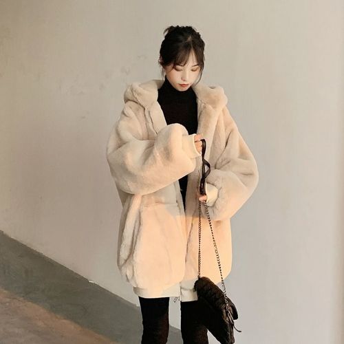 皮草外套厚款秋冬款羊羔毛绒绒女水貂绒大衣2021新款中长款洋气潮