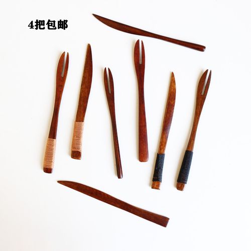 新品迷你小木叉 果酱小木刀 月饼粽子刀叉 糕点水果木叉 实木餐具