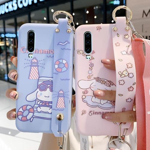 华为p30手机壳斜挎背包式p30pro硅胶软壳男女款nova4e情侣腕带挂