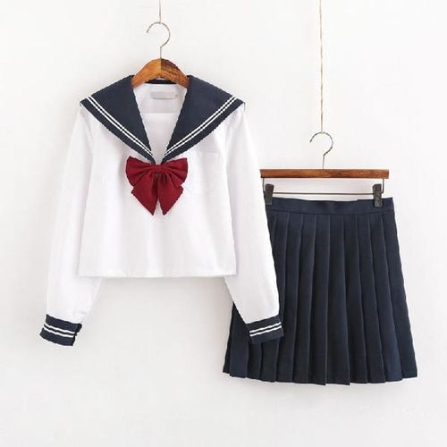 新品 jk制服水手服日系正统班服校服绀二本学院风套装