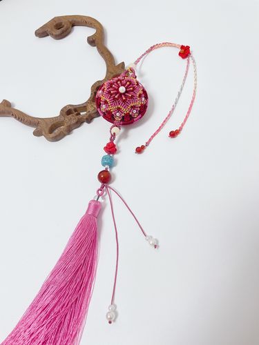 手工编绳香囊挂件车挂包坠裙坠汉服配饰材料包 送教程