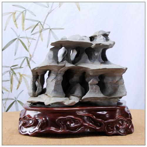 精品武陵石摆件 天然武陵穿孔石 吕梁石 纯天然奇石观赏石 w131