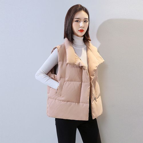 【官方旗舰】鸭鸭羽绒服女马甲冬外穿2021新款韩版宽松短款背心时尚