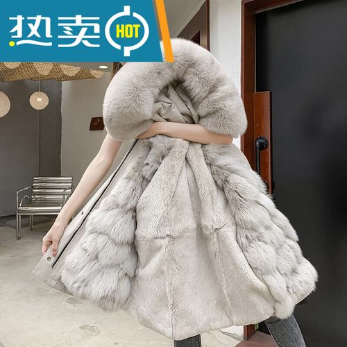 δ69年底清仓【轻奢系列】潮牌反季派克服女高端冬短款可拆卸獭仿