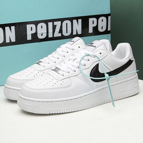nike耐克aj男女鞋黑白熊猫影子灰dunk sb低帮空军一号板鞋 空军白黑