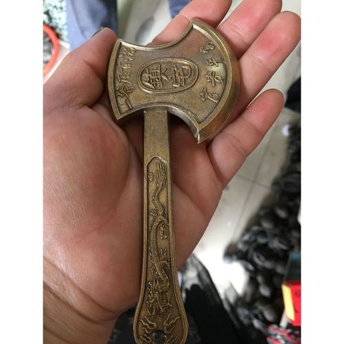 【古玩收藏no-1】纯铜铜器家居装饰摆件 铜斧开运斧头去邪招财礼