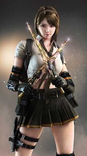 116-3d女兵女战士现代战争风格女枪手渲染cg美女图集