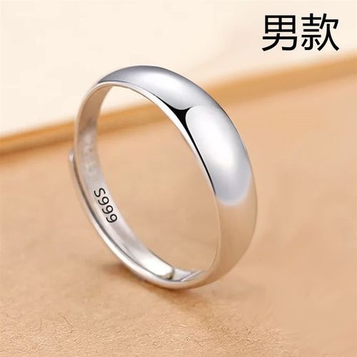 纯银戒指女999新款银情侣戒指 日韩版学生单身男霸气