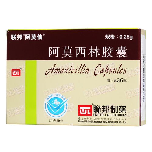 联邦 阿莫仙 阿莫西林胶囊 0.25g*36粒/盒(板