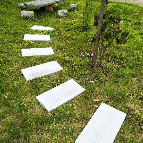 天然大理石花岗岩踏步石户外草坪汀步石石板花园铺路石庭院脚踏石