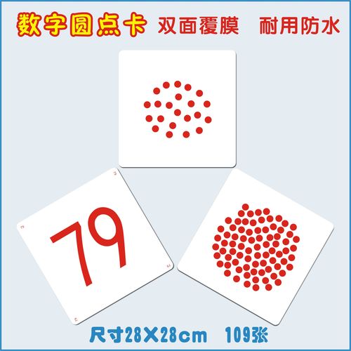 包邮早教益智杜曼数字圆点卡百点卡右脑潜能开发卡数学启蒙大卡