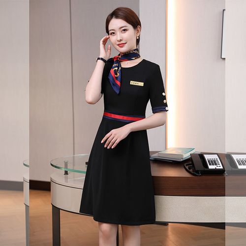 空姐制服职业装连衣裙女春秋气质西装套装工装前台ol美容师工作服