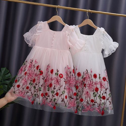 儿童网红裙子爆款夏天女童洋气连衣裙夏装新款儿童短袖仙女公主裙
