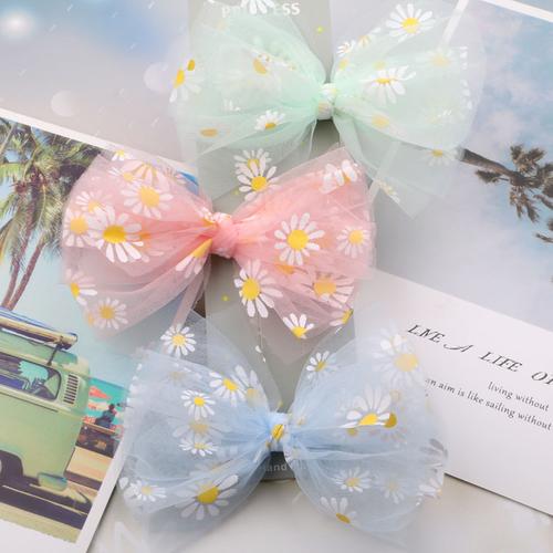 新品清新小雏菊蝴蝶结 手工发夹制作鞋帽装饰儿童发饰diy发卡发绳