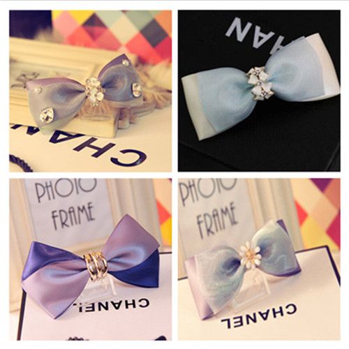 纯手工原创珍珠蝴蝶结发饰特价饰品鱼嘴夹韩国头饰边夹