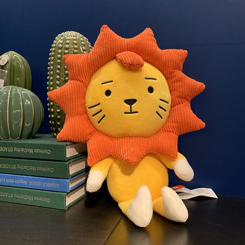鸭力山大ins微笑治愈系太阳狮子毛绒公仔正能量布娃娃