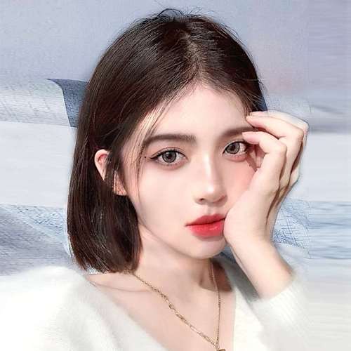 正品假发短发女全头套时尚中分波波头偏分造型自然假发套真发全真