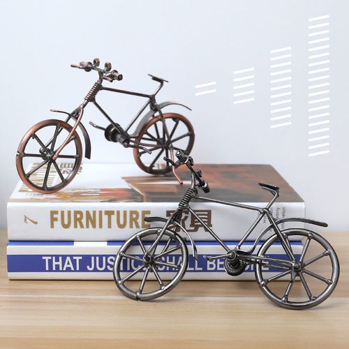 复古铁艺自行车模型创意客厅房间办公室桌面装饰工艺品小摆件礼物
