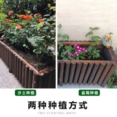 木箱花圃顶楼别墅后花园花房种菜木花箱实木花盆蔬菜种植箱花槽