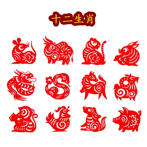 【红色宣纸制作】全套12张十二生肖剪纸成品套装中国风刻纸成品