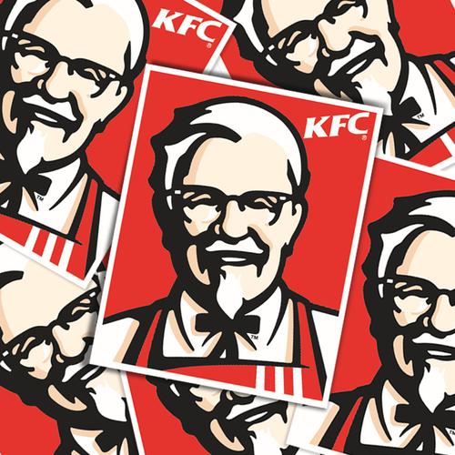 kfc肯德基logo行李箱贴纸拉杆箱笔记本贴纸吉他手机