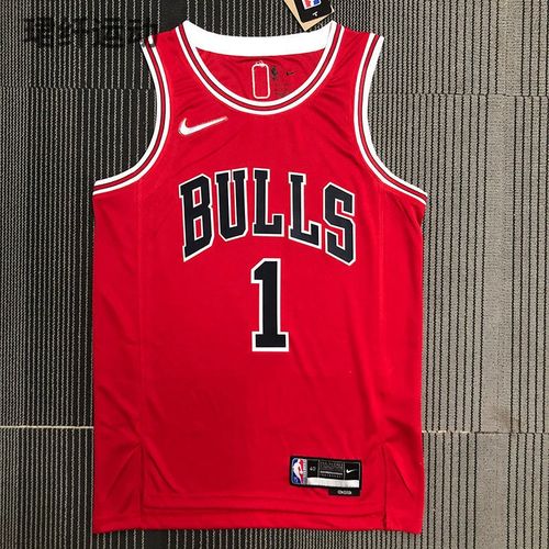 75周年公牛队红色1号罗斯球衣德罗赞拉文镭射立体钻标高质量球衣 75