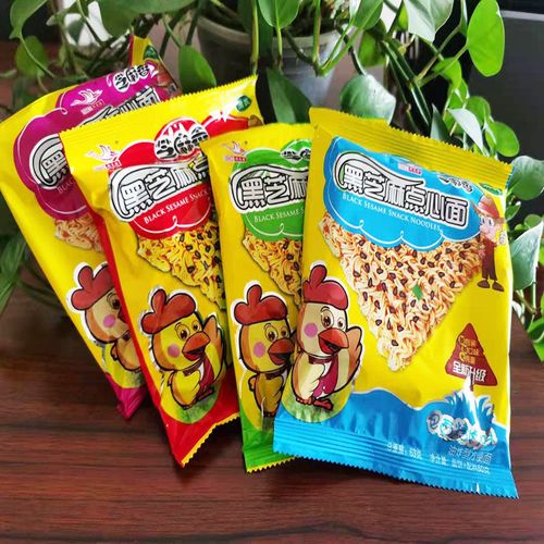 思圆斯美特方便面   黑芝麻点心面63g*32包干脆面整箱方便速食