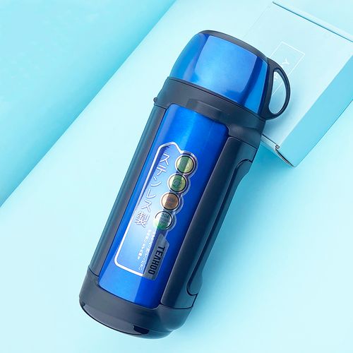 琪虎保温杯大容量2000ml学生便携成人户外运动手柄旅行兰车载水壶