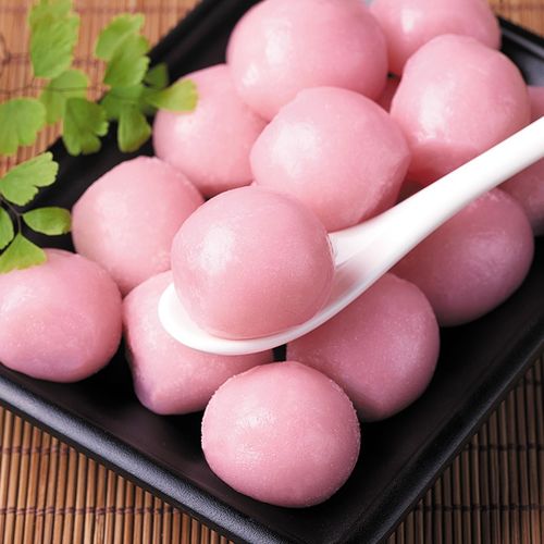 粉玉丸子粒日式干吃汤圆软糯q弹日本传统美食樱花味糯米团子