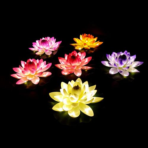 莲花灯亮化工程湖面造景景观灯eva河灯 30cm接电款备注颜色(1个的价格