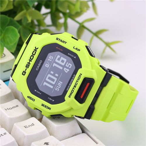 卡西欧gbd200 g-shock透明方块大屏夜跑步测速蓝牙手表 gbd-200sm