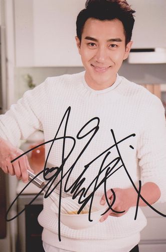 『冲冠』香港明星签名照刘恺威亲笔签名照片新款