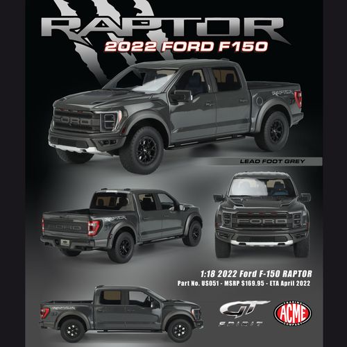 黑色gt spirit美版1:18福特 猛禽f-150 raptor皮卡 树脂汽车模型