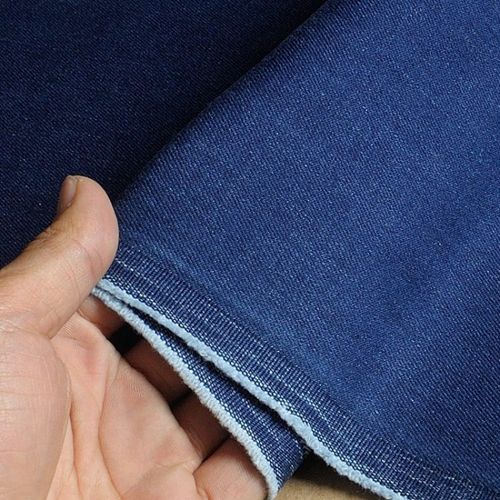 水洗牛仔布料夏春秋弹性水洗宝兰单宁长裤牛仔布料古风怀旧丹宁面料高