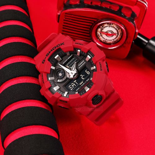 2022虎年限定本命年卡西欧手表男红武士运动gshock防水红色男表