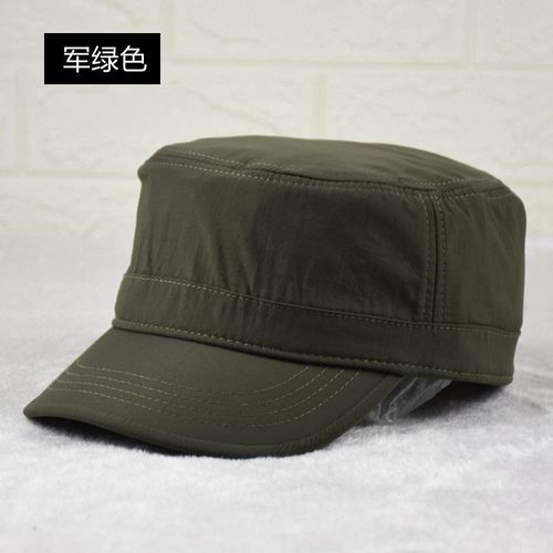 封口平顶军帽速干面料封口春夏男帽大头围男士帽秋冬男帽潮韩版