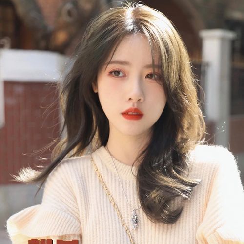 假发女锁骨中长直发中分刘海梨花头内扣发型圆脸减龄逼真齐肩整顶