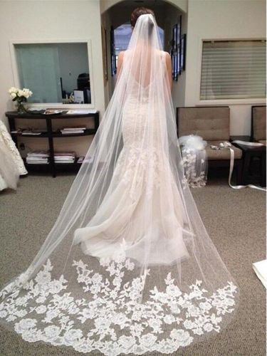 long lace bridal veil wedding veils with comb new bridal