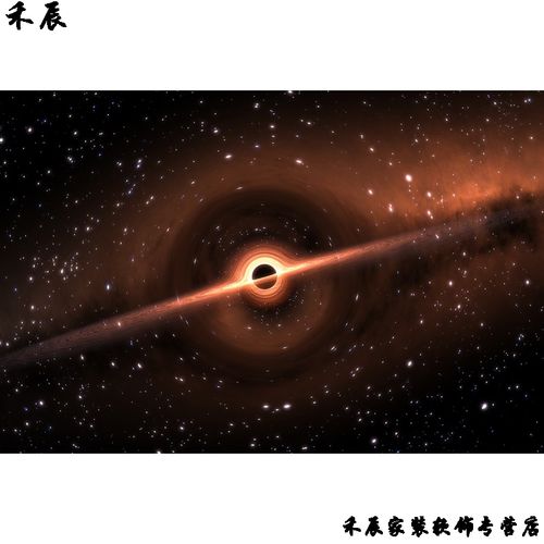 墙纸自粘 3d立体墙纸桌面贴画黑洞宇宙星空海报银河系