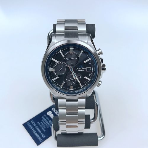 卡西欧oceanus海神 钛合金太阳能电波蓝牙蓝宝石ocw-t4000-1ajf
