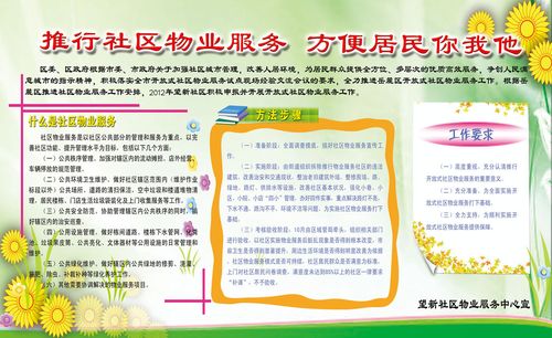 618海报印制海报展板素材733社区物业服务宣传