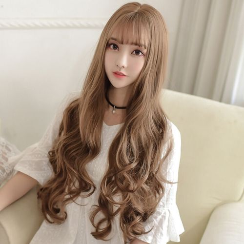 假发女 长卷发空气刘海长发型假头发 蓬松气质长发型 女士假发套