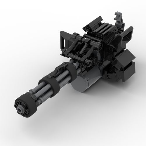 拼装机器人军事武器机甲用加特林机炮多管速射炮武器积木玩具模型
