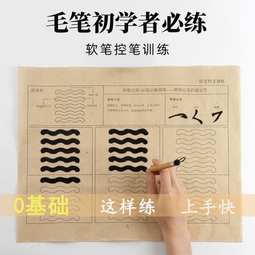 毛笔控笔训练字帖软笔练字帖纸小大学生初学者入门笔画控笔训练练