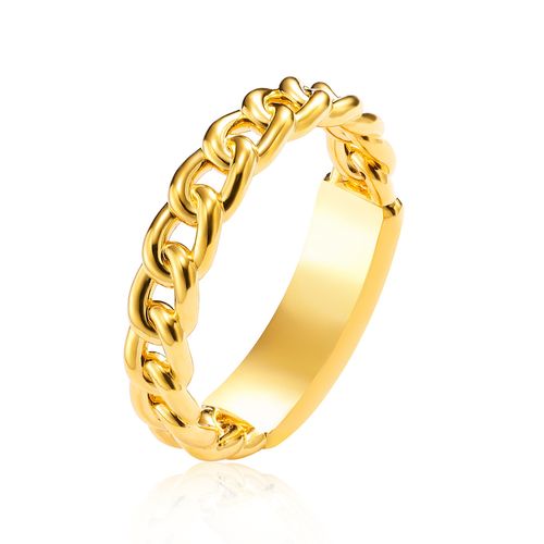 足金戒指戒指女黄金素圈